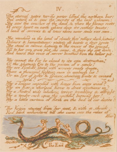 The Book of Thel, Plate 8 by William Blake